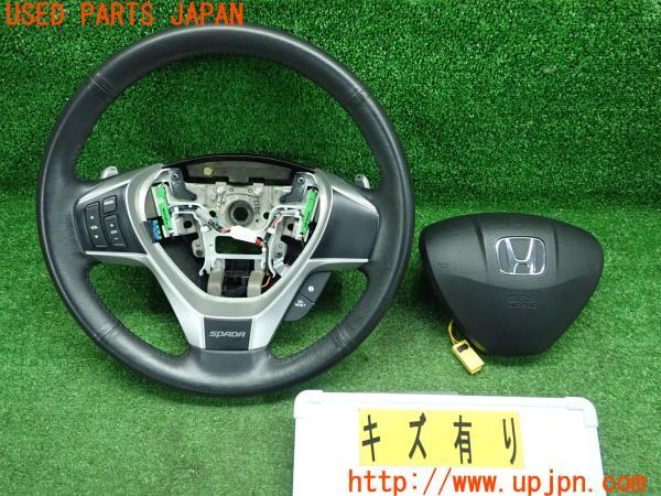 3UPJ=9164070617]ステップワゴン スパーダ(RK6) 純正 ステアリングホイール エアバッグ SRS パドルシフト ハンドルリモコン 中古_1