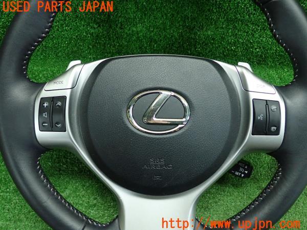 3UPJ=9164740617]レクサス CT200h(ZWA10)初期型 純正 ステアリングホイール エアバッグ付 パドルシフト ハンドルリモコン 中古_2