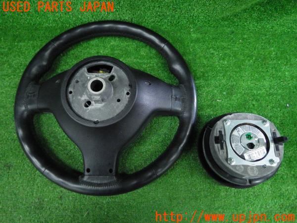 3UPJ=9166050617]BMW 318i(AY20 E46)後期 M-SPORT ステアリング 本革 ハンドル エアバッグ付 中古_5