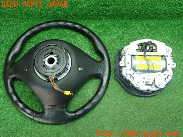3UPJ=9166110617]BMW Z3(E36/7)後期 LCI 純正 Mスポーツ ステアリングホイール エアバッグ付 SRS ハンドルスイッチ 中古_5