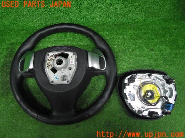 3UPJ=9166860617]BMW 523i M-SPORT Package(XG20 F10)前期 純正 パドルシフト ステアリング 本革 ハンドル エアバッグ付 中古_4