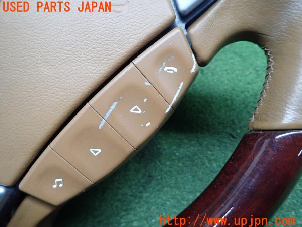 3UPJ=9173730617]ポルシェ カイエンS 955(9PA 並行車)2003y 純正 ステアリングホイール ハンドル 木目 ウッド 957 エアバッグ エアバック 中古_2