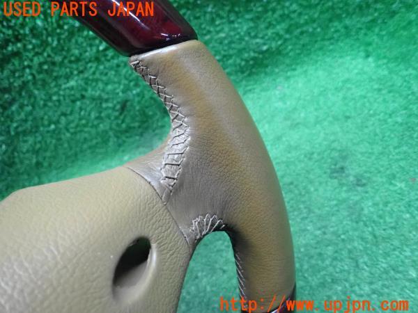 3UPJ=9173730617]ポルシェ カイエンS 955(9PA 並行車)2003y 純正 ステアリングホイール ハンドル 木目 ウッド 957 エアバッグ エアバック 中古_5