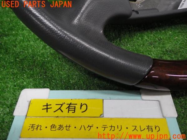 3UPJ=9173820617]ポルシェ カイエン(9PABFD 955 2006y)前期 純正 ステアリング ウッドコンビ ハンドル 木目 エアバッグ エアバック 中古_2