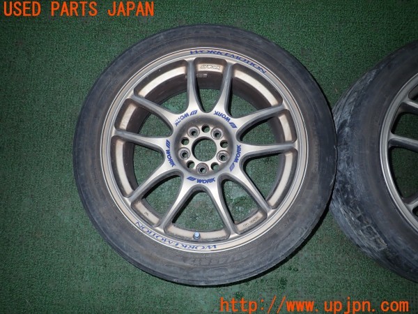 3UPJ=9224580962]インプレッサ WRX STI(GDB C型)WORK ワーク EMOTION CR kai ホイール 17×8JJ +42 PCD100 5穴 2本 中古_2