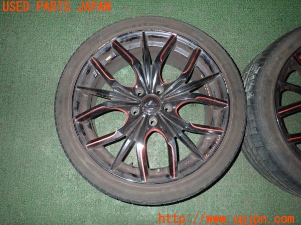 3UPJ=9224620962]メガーヌ スポーツツアラー GT(KBM5M)Weds ウェッズ LEONIS LV ホイール 18×8J +42 PCD114.3 5穴 2本 中古_2