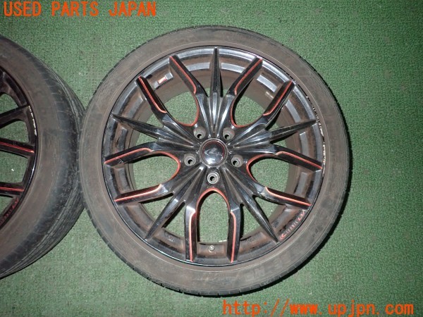 3UPJ=9224620962]メガーヌ スポーツツアラー GT(KBM5M)Weds ウェッズ LEONIS LV ホイール 18×8J +42 PCD114.3 5穴 2本 中古_3