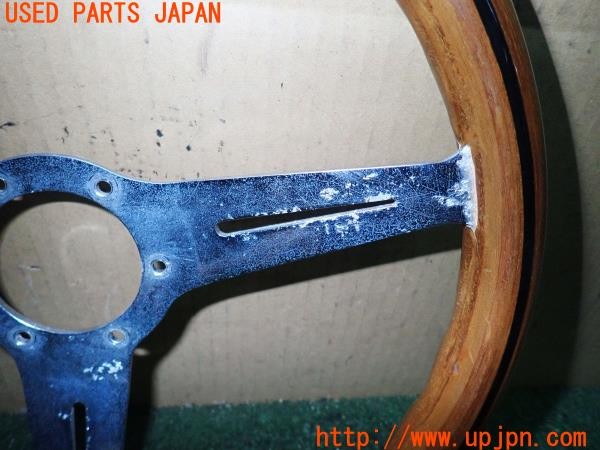 3UPJ=9225290617]カプチーノ(EA11R)前期 社外 ウッドステアリング 木目 360mm 中古_4