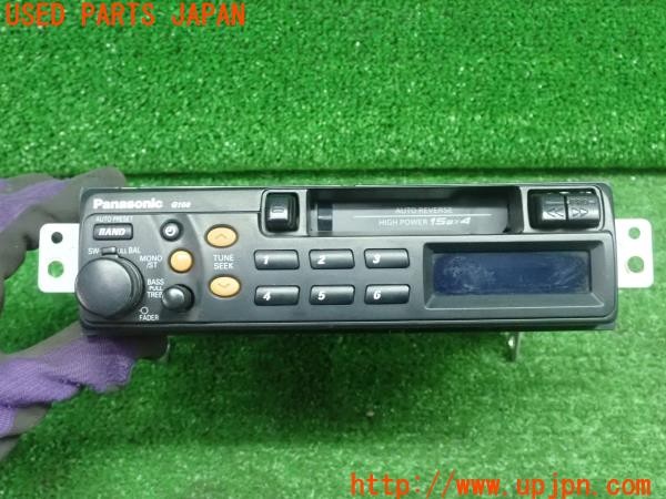3UPJ=9225390518]カプチーノ(EA11R)前期 Panasonic パナソニック カセットデッキ CQ-G100D 中古_3