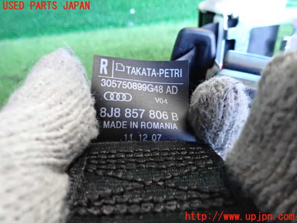 2UPJ-9226097155]アウディ・TT クーペ(8JBUBF)右2列目シートベルト 中古_3