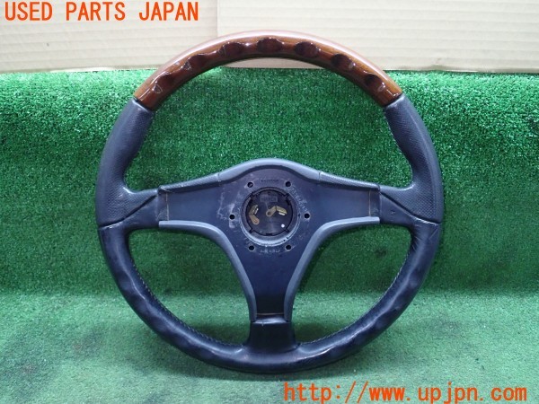 3UPJ=9226110617]GTO(Z16A)前期 NARDI ナルディ Z5 マホガニーウッド ブラックレザー ステアリング 360mm 中古_2