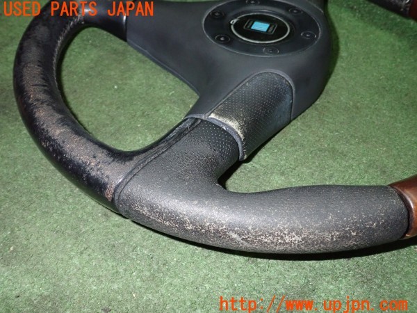 3UPJ=9226110617]GTO(Z16A)前期 NARDI ナルディ Z5 マホガニーウッド ブラックレザー ステアリング 360mm 中古_4