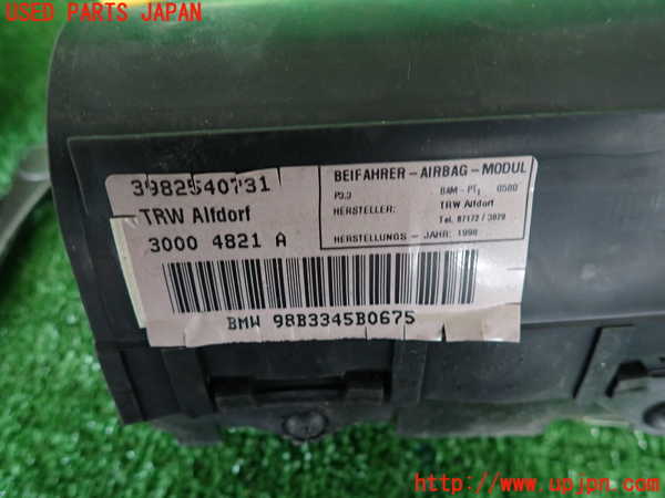 2UPJ-9226127870]BMW 318is クーペ(BE19)助手席側エアバッグカバー 中古_4