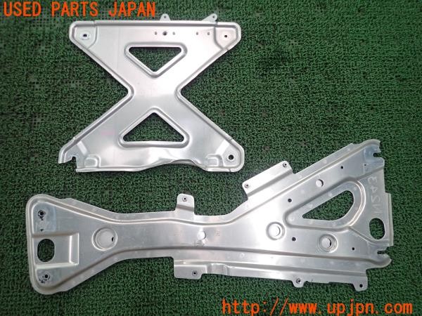 3UPJ=9226210700]ロードスター(ND5RC)前期 純正 トンネルブレースバー アルミ ボディ補強 アンダーブレース 2点セット 中古_2