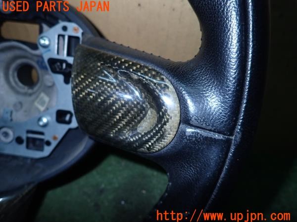 3UPJ=9226230617]BMW ミニ ジョンクーパーワークス(MFJCW R56)純正 ステアリング カーボンカバー付き 中古_3