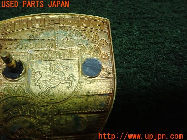 3UPJ=9226340008]ポルシェ・968(968)純正 901 559 210 20 ボンネットエンブレム クレスト 中古_4
