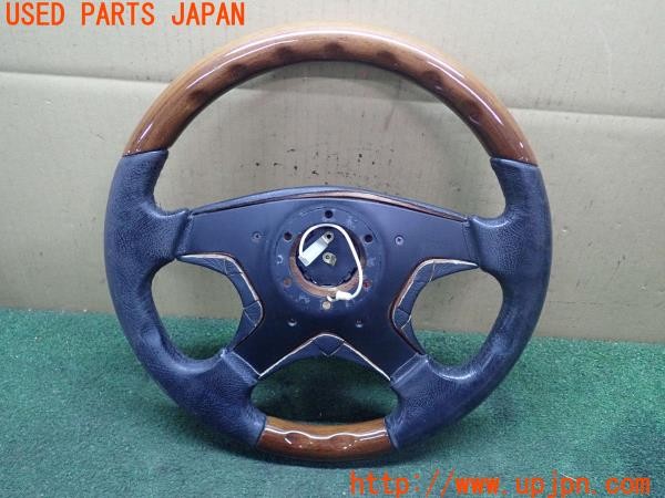 3UPJ=9226570617]ハイラックスサーフ(RZN185W)前期 社外 ステアリング ウッド 350mm 中古_2