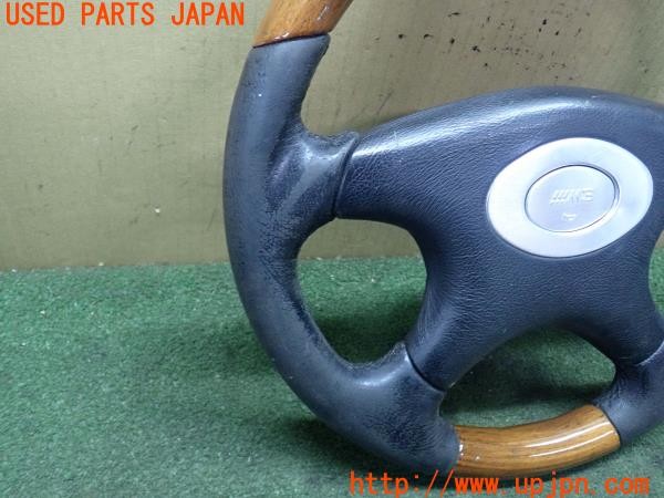3UPJ=9226570617]ハイラックスサーフ(RZN185W)前期 社外 ステアリング ウッド 350mm 中古_4