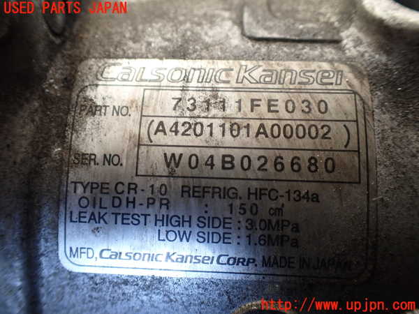1UPJ-9227086025]インプレッサ WRX-STi(GDB)エアコンコンプレッサー 中古_4