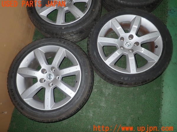 3UPJ=9227680918]フェアレディZ(CZ32)前期 Z33 純正 タイヤホイール 17×7.5JJ +30 8JJ +33 PCD114.3 5穴 4本 中古_2