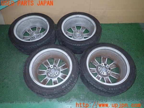 3UPJ=9227680918]フェアレディZ(CZ32)前期 Z33 純正 タイヤホイール 17×7.5JJ +30 8JJ +33 PCD114.3 5穴 4本 中古_4