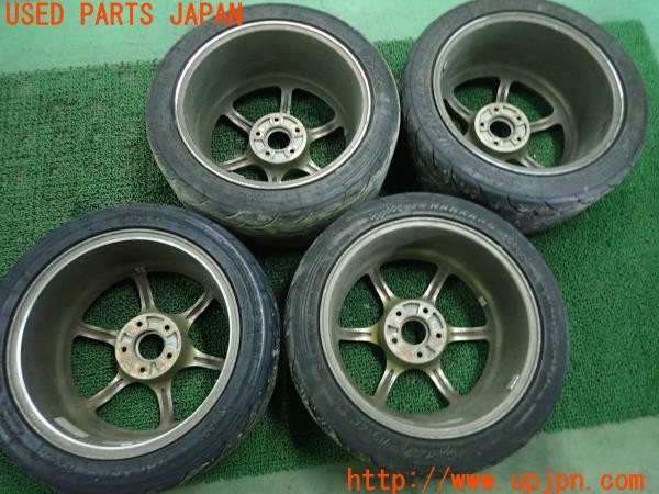 3UPJ=9227980918]スカイライン 25GT-X(ER34)前期 社外 17インチホイール 17×8JJ+38 9JJ+45 PCD114.3 5穴 4本 中古_2