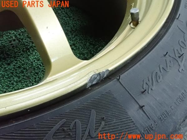 3UPJ=9227980918]スカイライン 25GT-X(ER34)前期 社外 17インチホイール 17×8JJ+38 9JJ+45 PCD114.3 5穴 4本 中古_3