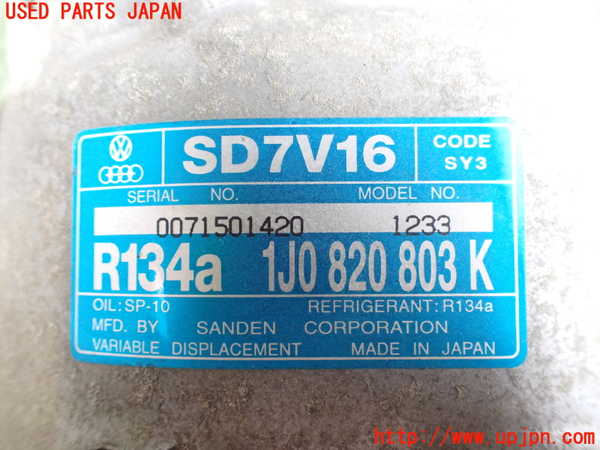 2UPJ-9228066025]VW ニュービートルカブリオレ(1YAZJ)エアコンコンプレッサー 中古_2