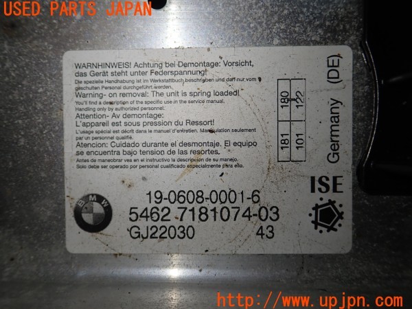3UPJ=9228230715]BMW 650i カブリオレ(EK48 E64)後期 純正 5462 7181074-03 ロールオーバーバー 中古_5