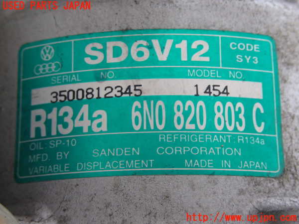2UPJ-9228386025]VW ルポGTI(6EAVY)エアコンコンプレッサー 中古_4