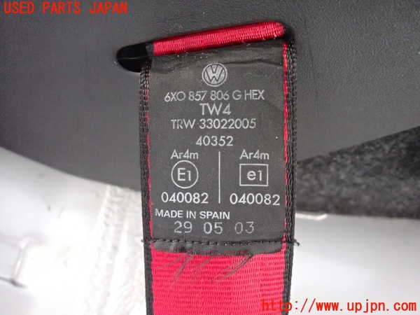 2UPJ-9228387155]VW ルポGTI(6EAVY)右2列目シートベルト 中古_2