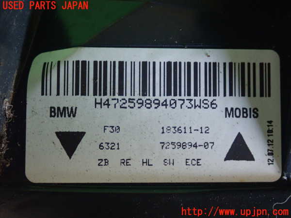 2UPJ-9228581530]BMW アクティブハイブリッド3(AH3)(3F30)(F30)右テールランプ 中古_3