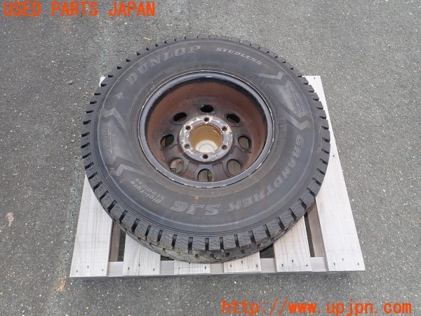3UPJ=9228620961]ランクルプラド(KZJ78W)後期 社外 タイヤホイール 15×8J -28 PCD139.7 6穴 1本 スタッドレス 中古_2