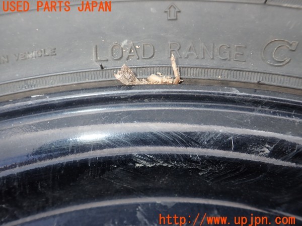 3UPJ=9228620961]ランクルプラド(KZJ78W)後期 社外 タイヤホイール 15×8J -28 PCD139.7 6穴 1本 スタッドレス 中古_3