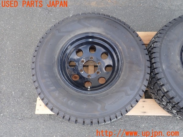 3UPJ=9228620962]ランクルプラド(KZJ78W)後期 社外 タイヤホイール 15×8J -28 PCD139.7 6穴 2本 スタッドレス 中古_2