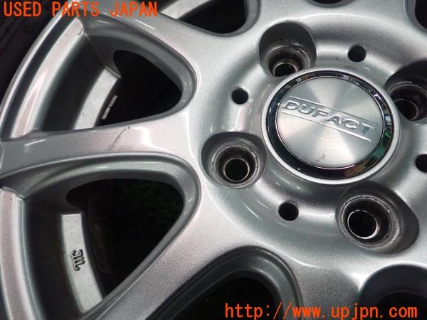 3UPJ=9228650915]サクラ(B6AW KE0型)DUNLOP ダンロップ DUFACT 14インチタイヤホイール 14×4.5J +45 PCD100 4穴 4本 中古_4