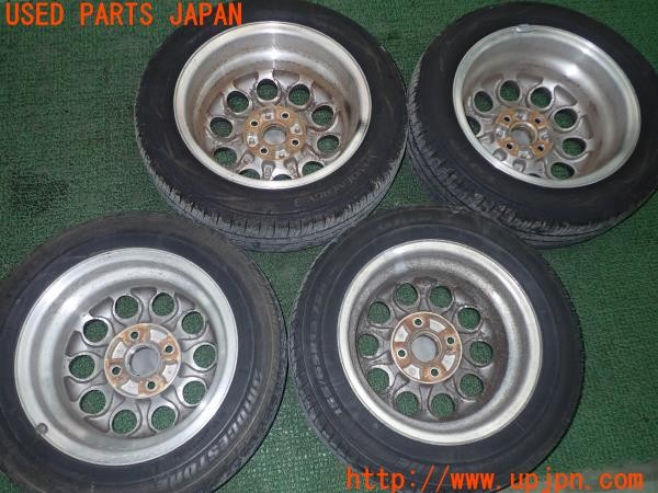 3UPJ=9228950914]ビート バージョンＦ(PP1)前期 純正オプション ホイール 13×4.5J +35 14×5J +45 PCD100 4穴 4本 中古_2