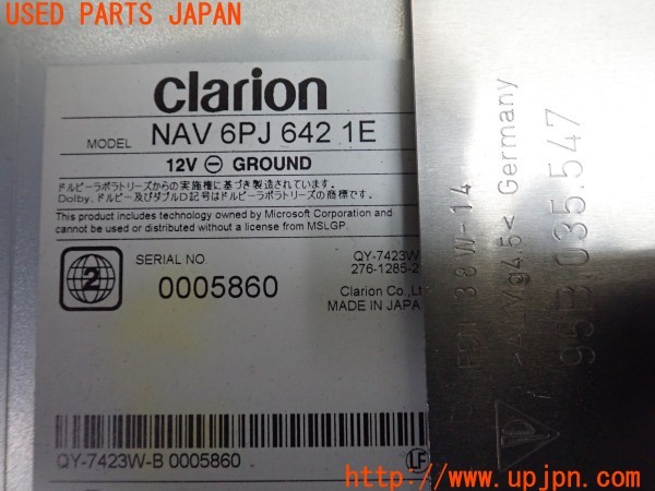 3UPJ=9229170506]ポルシェ マカン ターボ(95BCTL 95B型)純正 Clarion クラリオン NAV 6PJ 642 1E SDナビ 2014年度版 中古_4