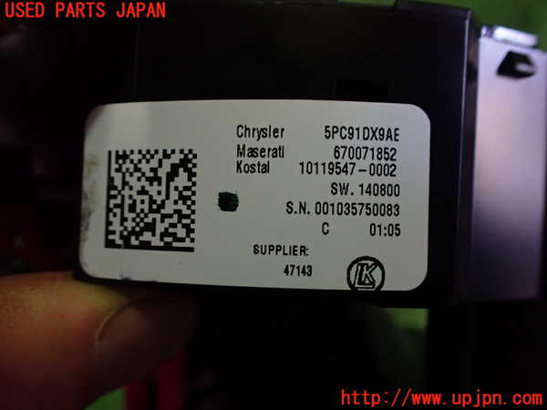 2UPJ-9229186720]マセラティ・ギブリ(MG30C)コンビネーションスイッチ 中古_4