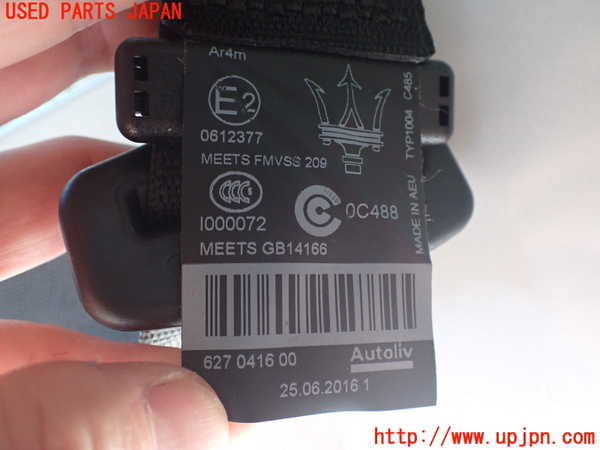 2UPJ-9229187155]マセラティ・ギブリ(MG30C)右2列目シートベルト 中古_3