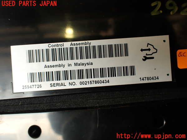 2UPJ-9229206066]キャデラック・CTS スポーツセダン(X322B)エアコンスイッチ1 (左ハンドル) 中古_4