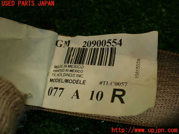 2UPJ-9229207155]キャデラック・CTS スポーツセダン(X322B)右2列目シートベルト (左ハンドル) 中古_3