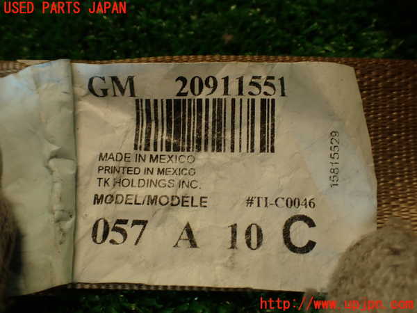 2UPJ-9229207135]キャデラック・CTS スポーツセダン(X322B)真中2列目シートベルト (左ハンドル) 中古_3