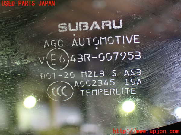 1UPJ-9229331380]レヴォーグ(VN5)右クォーターガラス 中古 AGC M2L3 43R-007953_2
