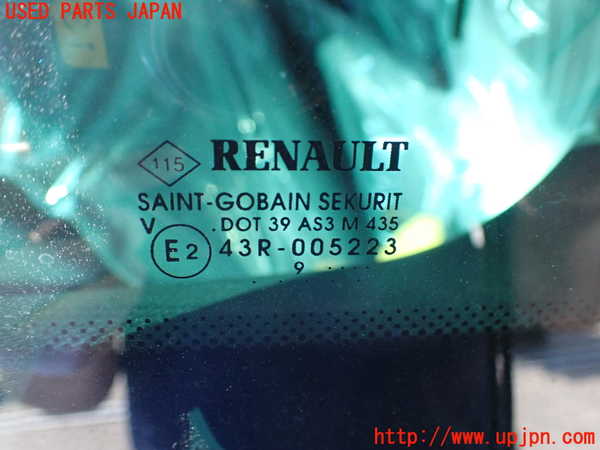2UPJ-9229351380]ルノー・ルーテシア(RF4C)右クォーターガラス (43R-005223 M435) 中古_2
