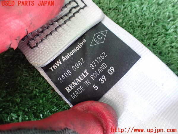 2UPJ-9229357155]ルノー・ルーテシア(RF4C)右2列目シートベルト 中古_2