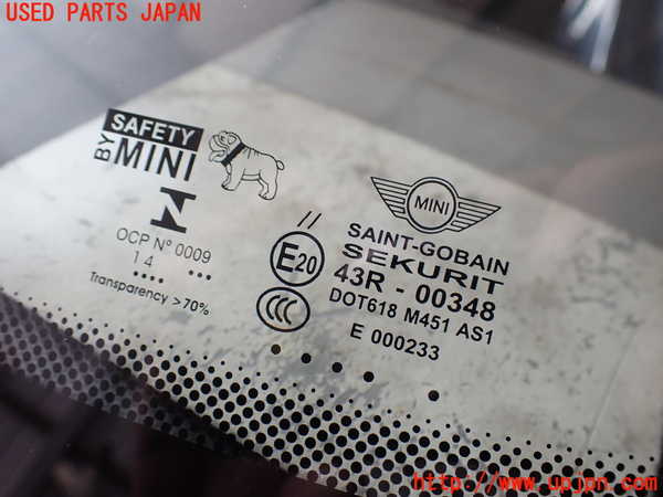 2UPJ-9229501195]BMW ミニ(MINI)クーパーS(XS20)(F55)フロントガラス 中古(43R-00348 M451)_3