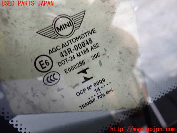 2UPJ-9229501382]BMW ミニ(MINI)クーパーS(XS20)(F55)左クォーターガラス 中古(43R-00048 M188)_2