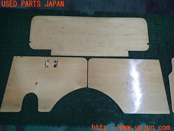 3UPJ=9229560638]三菱 ジープ(J37)社外 ラゲッジ内張り 内装パネル 木製 荷台 荷室 中古_2