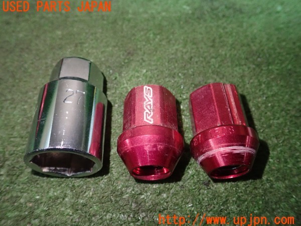 3UPJ=9229660968]ロードスター(ND5RC)前期 RAYS レイズ ホイールロックナット セット A7075 M12×P1.5 中古_4